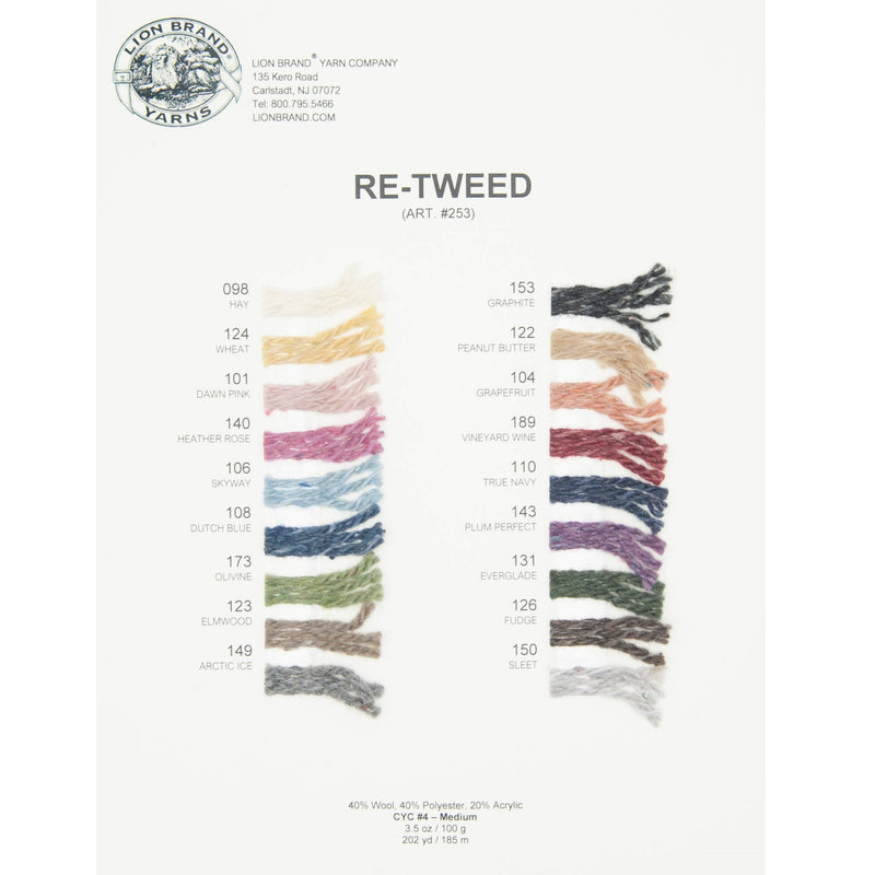 Re-Tweed Yarn Color Card