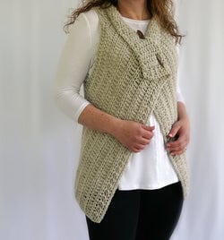 Crochet Kit - Simple Waterfall Vest
