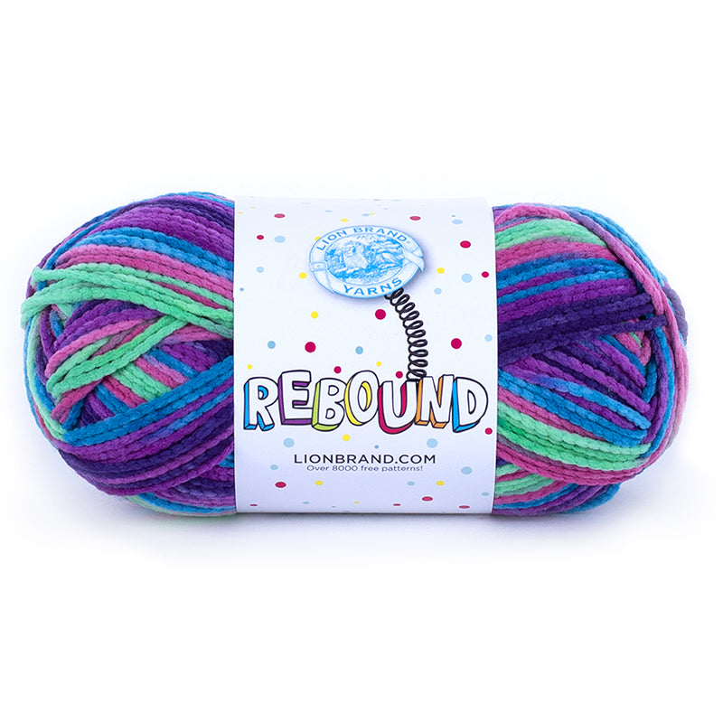 Gomitolo LION BRAND Rebound - Filato In Nylon Peso Medio - 100g, 160m - Colori Multicolore Per Accessori E Maglieria