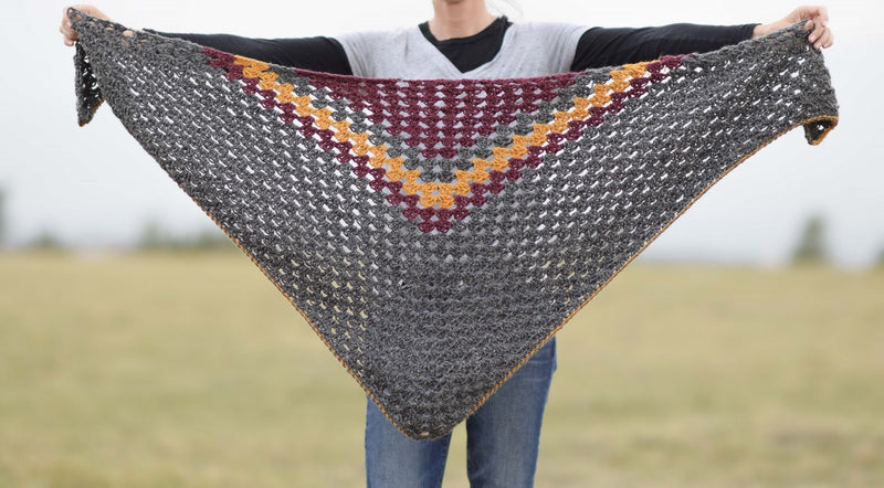 Crochet Kit - Smoky Mountains Triangle Wrap