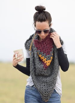 Crochet Kit - Smoky Mountains Triangle Wrap