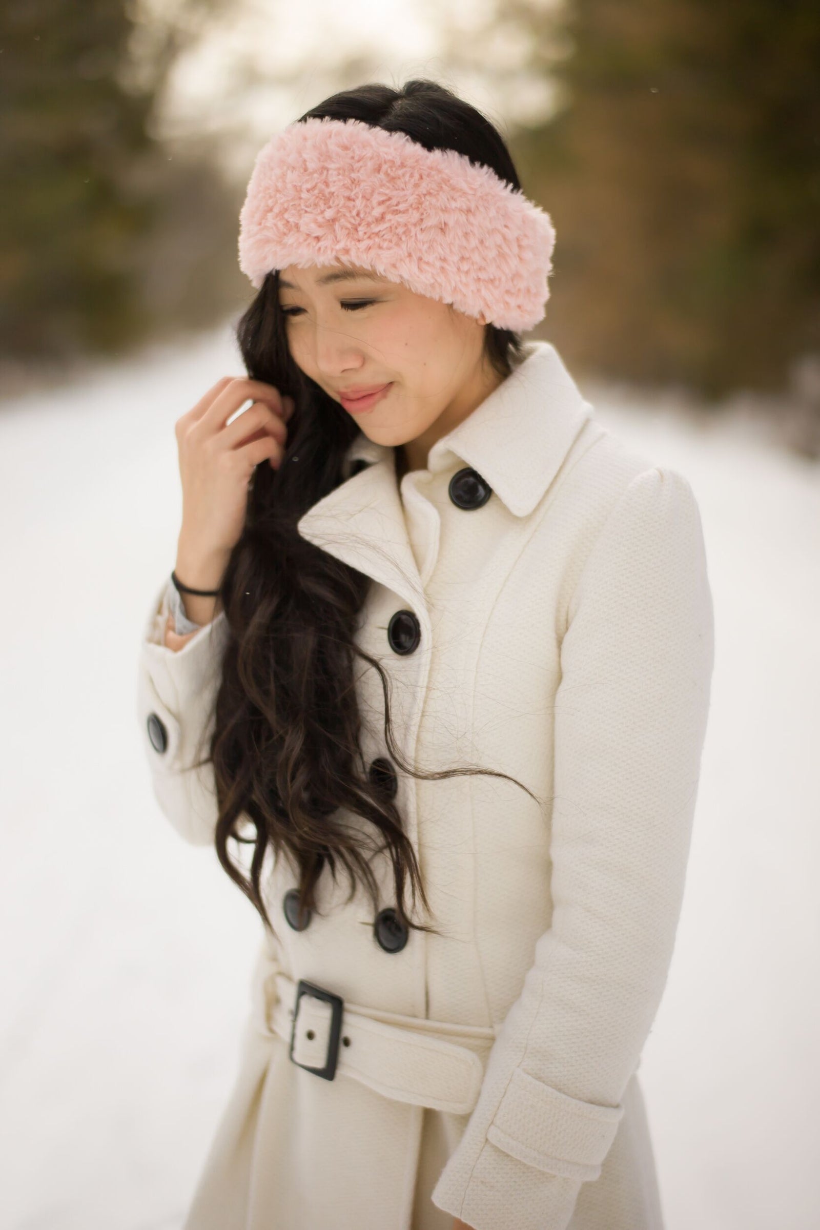 Handmade Neon Crocheted Womens Headband/Warmer & Mittens Set Crochet Pattern for Cat Ear Hats and Wrist Warmers main image 4