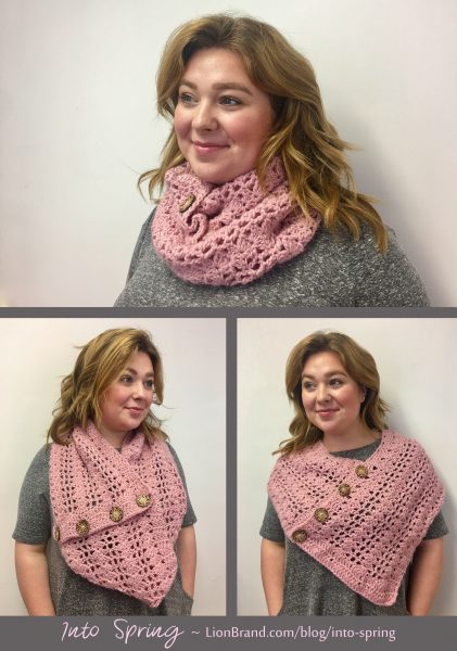 Into Spring Crocheted Infinity Poncho