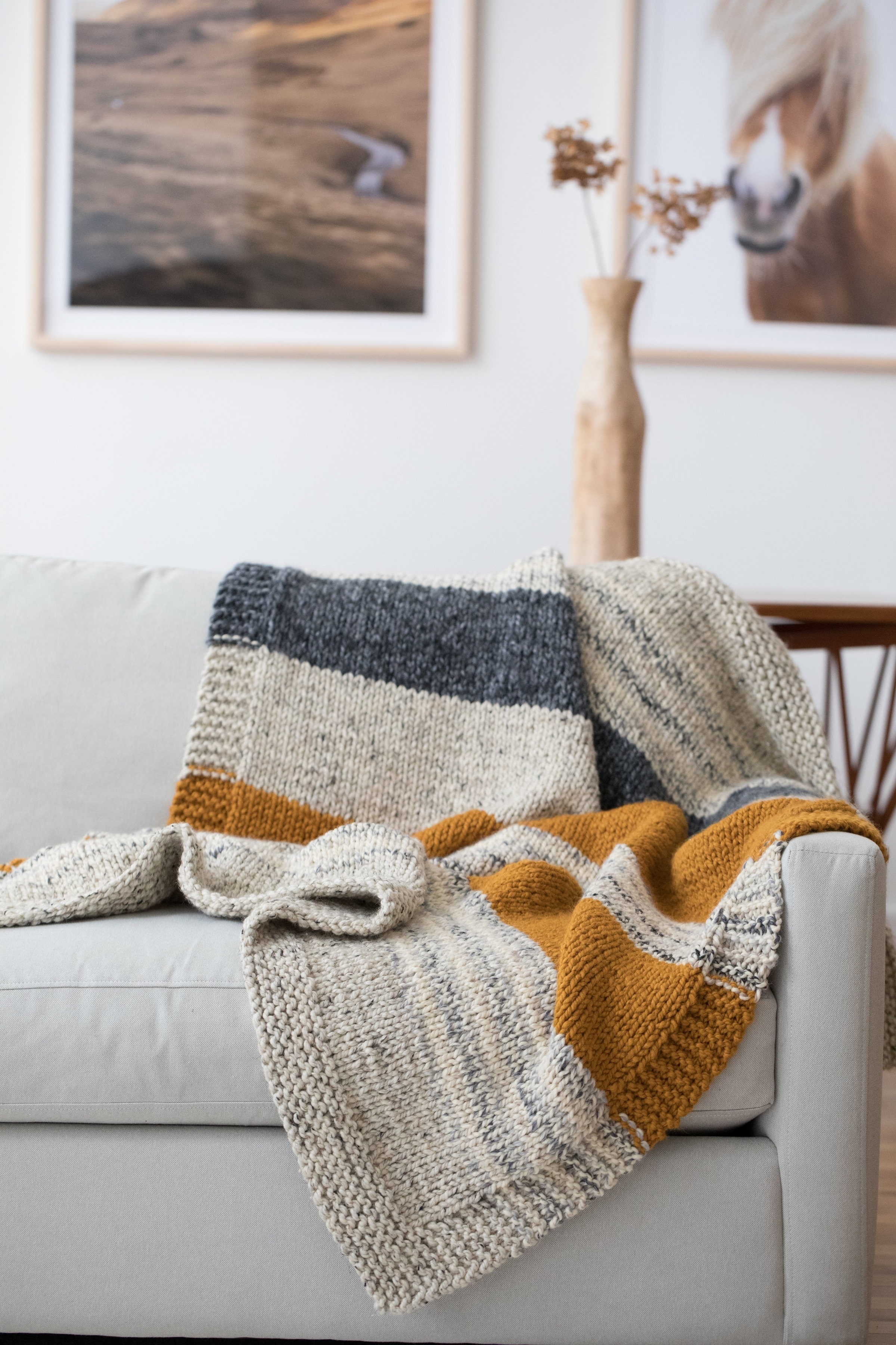 Simple Striped Afghan