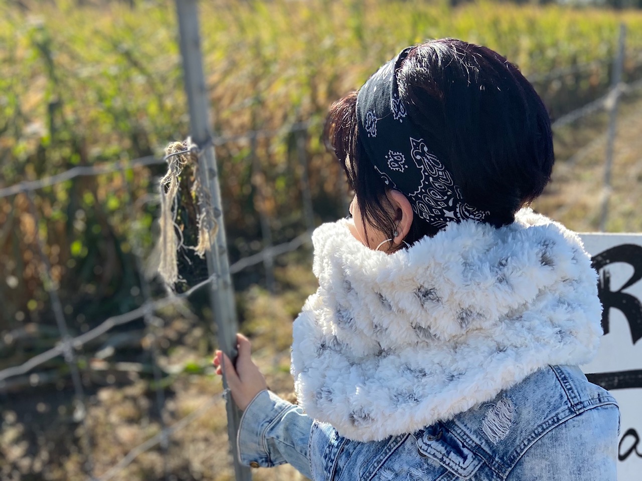 Faux Fur Snowy Owl Cowl