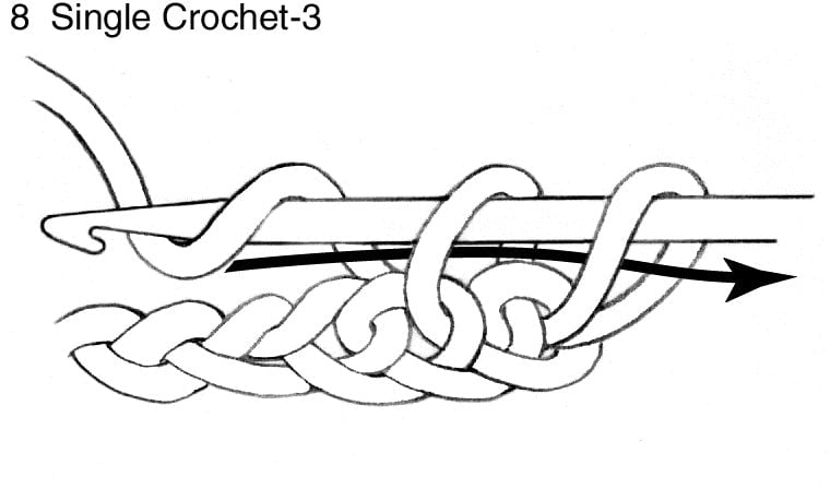 Single Crochet Step 2