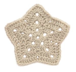Crochet Motif: Two Tone Double Crochet Star