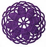 Crochet Motif 8: Flower-Center Circular Motif