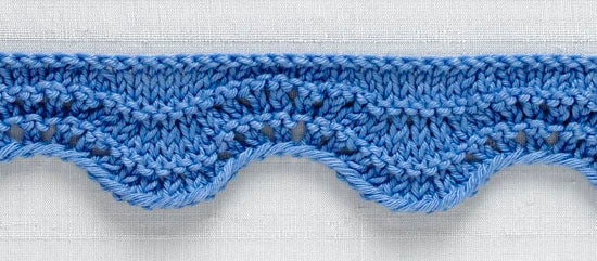 Knit Trim: Feather and Fan