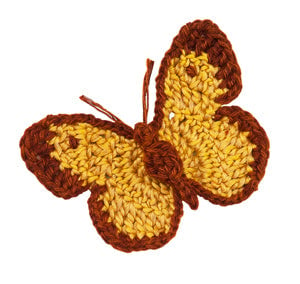 Crochet Nature Motif: Clouded Yellow Butterfly