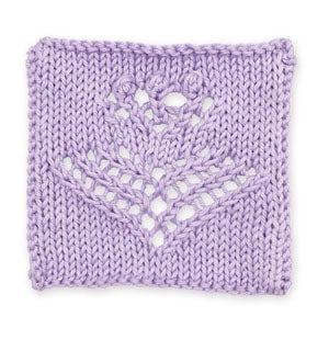 Knit Floral Block: Lace Bouquet