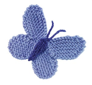 Knit Nature Motif: Large Blue (Butterfly)