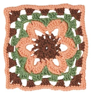 Crochet Flower Block: Wildflower