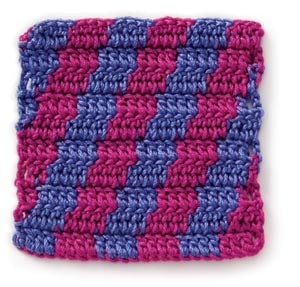 Crochet Stitch: Diagonal Stripes