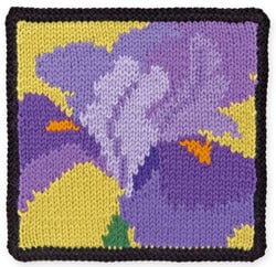 Knit Floral Block: Iris