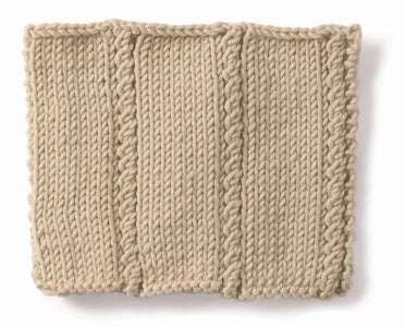 Knitting: Cable: Mock Right Twist