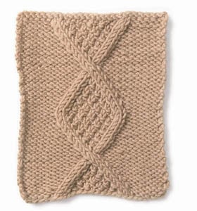 Knitting: Cable: Moss Stitch Diamond