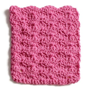 Crochet Sampler Square: Basic Shell Pattern