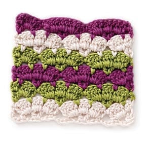 Crochet Stitch: Scallop Stripes